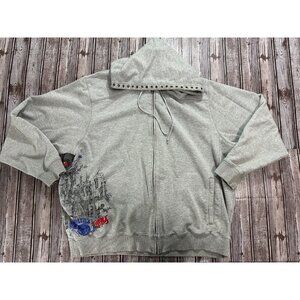 JC de Castelbajac JCDC ROCK full zip Hoodie color Gray Size 3X